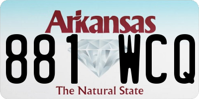 AR license plate 881WCQ