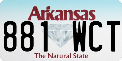 AR license plate 881WCT