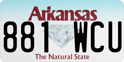 AR license plate 881WCU