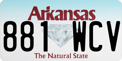 AR license plate 881WCV