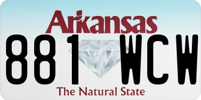AR license plate 881WCW