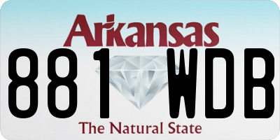 AR license plate 881WDB