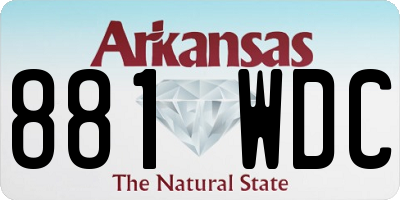 AR license plate 881WDC