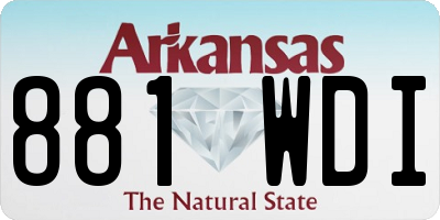 AR license plate 881WDI