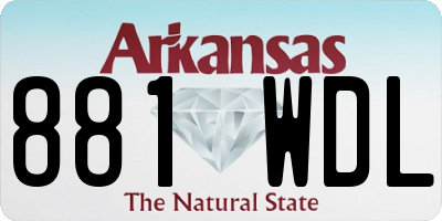 AR license plate 881WDL