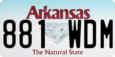 AR license plate 881WDM