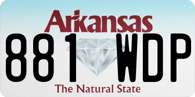 AR license plate 881WDP