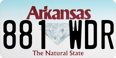 AR license plate 881WDR