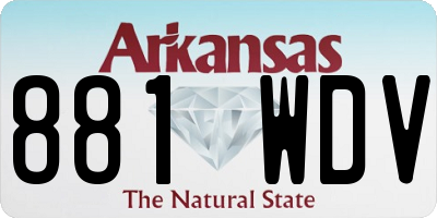 AR license plate 881WDV
