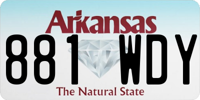 AR license plate 881WDY