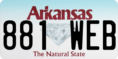 AR license plate 881WEB