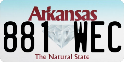 AR license plate 881WEC