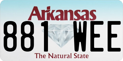 AR license plate 881WEE