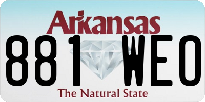 AR license plate 881WEO