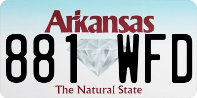 AR license plate 881WFD