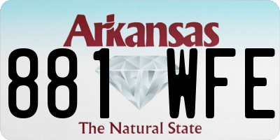 AR license plate 881WFE