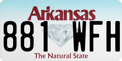 AR license plate 881WFH