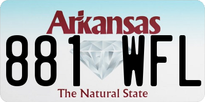AR license plate 881WFL