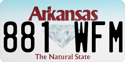 AR license plate 881WFM