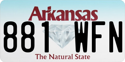 AR license plate 881WFN