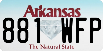 AR license plate 881WFP