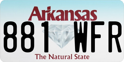 AR license plate 881WFR