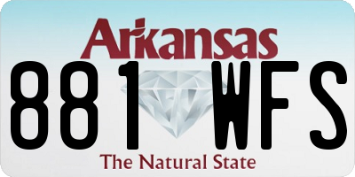AR license plate 881WFS
