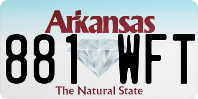 AR license plate 881WFT