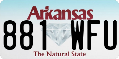 AR license plate 881WFU