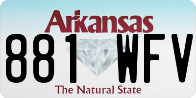 AR license plate 881WFV