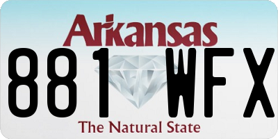 AR license plate 881WFX