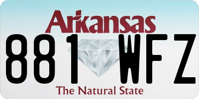 AR license plate 881WFZ