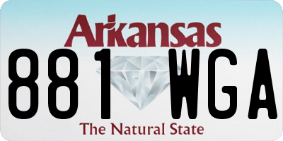AR license plate 881WGA