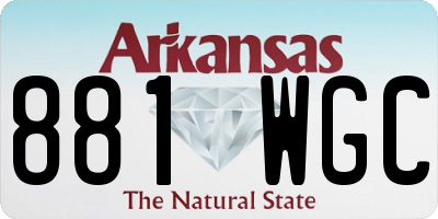 AR license plate 881WGC