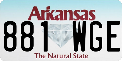 AR license plate 881WGE