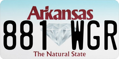 AR license plate 881WGR