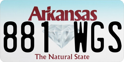AR license plate 881WGS