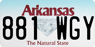 AR license plate 881WGY