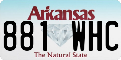 AR license plate 881WHC
