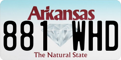 AR license plate 881WHD