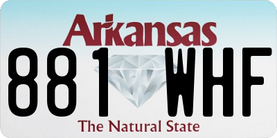 AR license plate 881WHF
