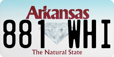 AR license plate 881WHI