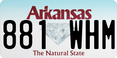 AR license plate 881WHM