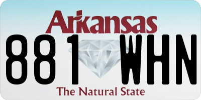 AR license plate 881WHN