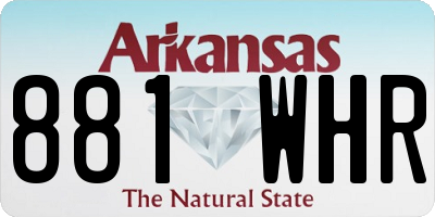 AR license plate 881WHR