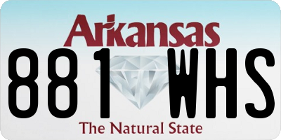 AR license plate 881WHS