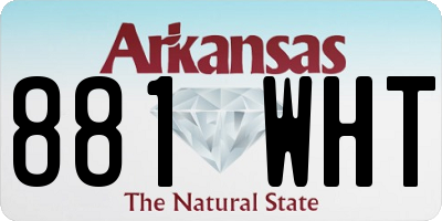AR license plate 881WHT