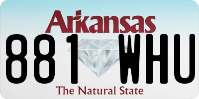 AR license plate 881WHU
