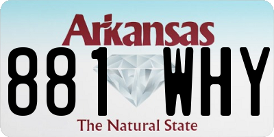AR license plate 881WHY