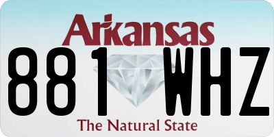 AR license plate 881WHZ